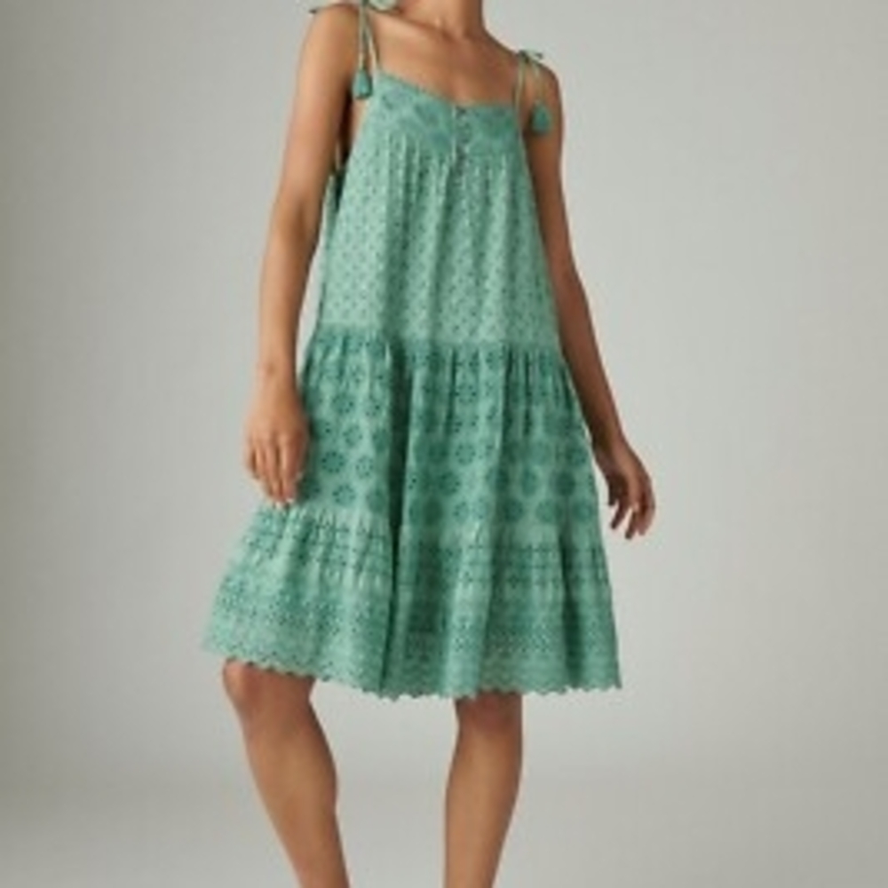 Lucky Brand Green Sleeveless Dress